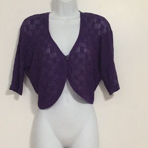 NICOLE BENISII purple button cardigan